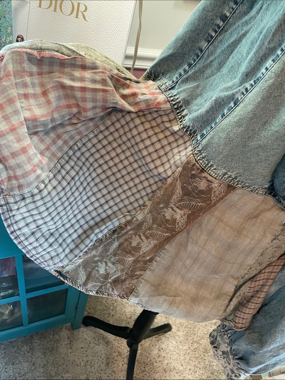 Boho Denim & Patchwork Hooded Jacket - Young Threads - Picture 14 of 16